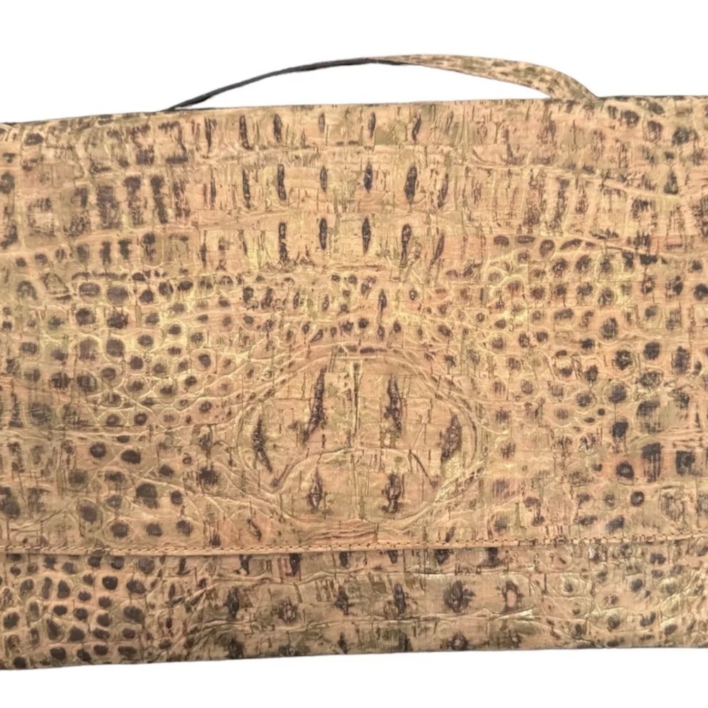 Crocodile Embossed Clutch Bag